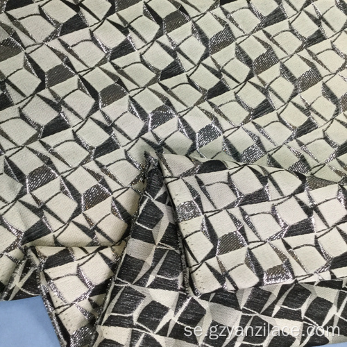 Vantage Grey Black Jacquard Brocade Fabric